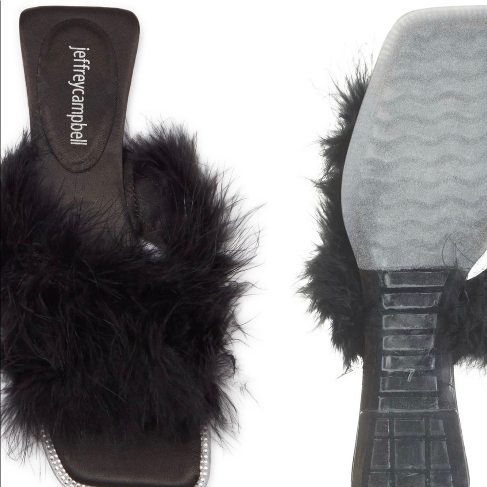 Acelynn Faux Fur Slide Sandal- Jeffrey Campbell
